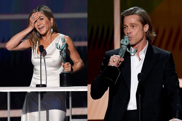 Brad Pitt ve Jennifer Aniston’ın Hoş Karşılaşması