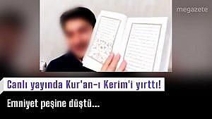 Canlı yayında Kur'an-ı Kerim'i yırttı!