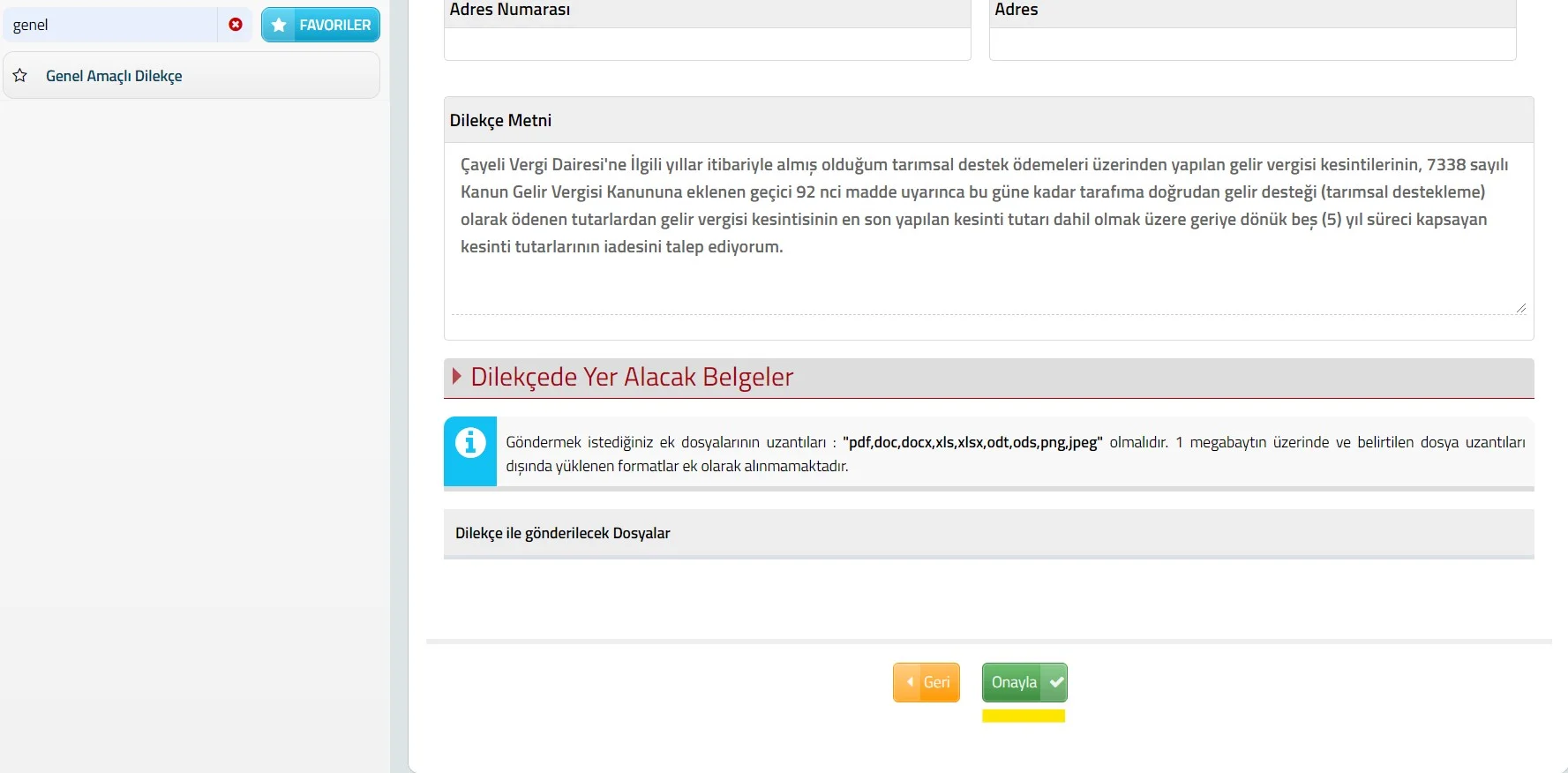 interaktif vergi dairesi dilekçe yazma 5
